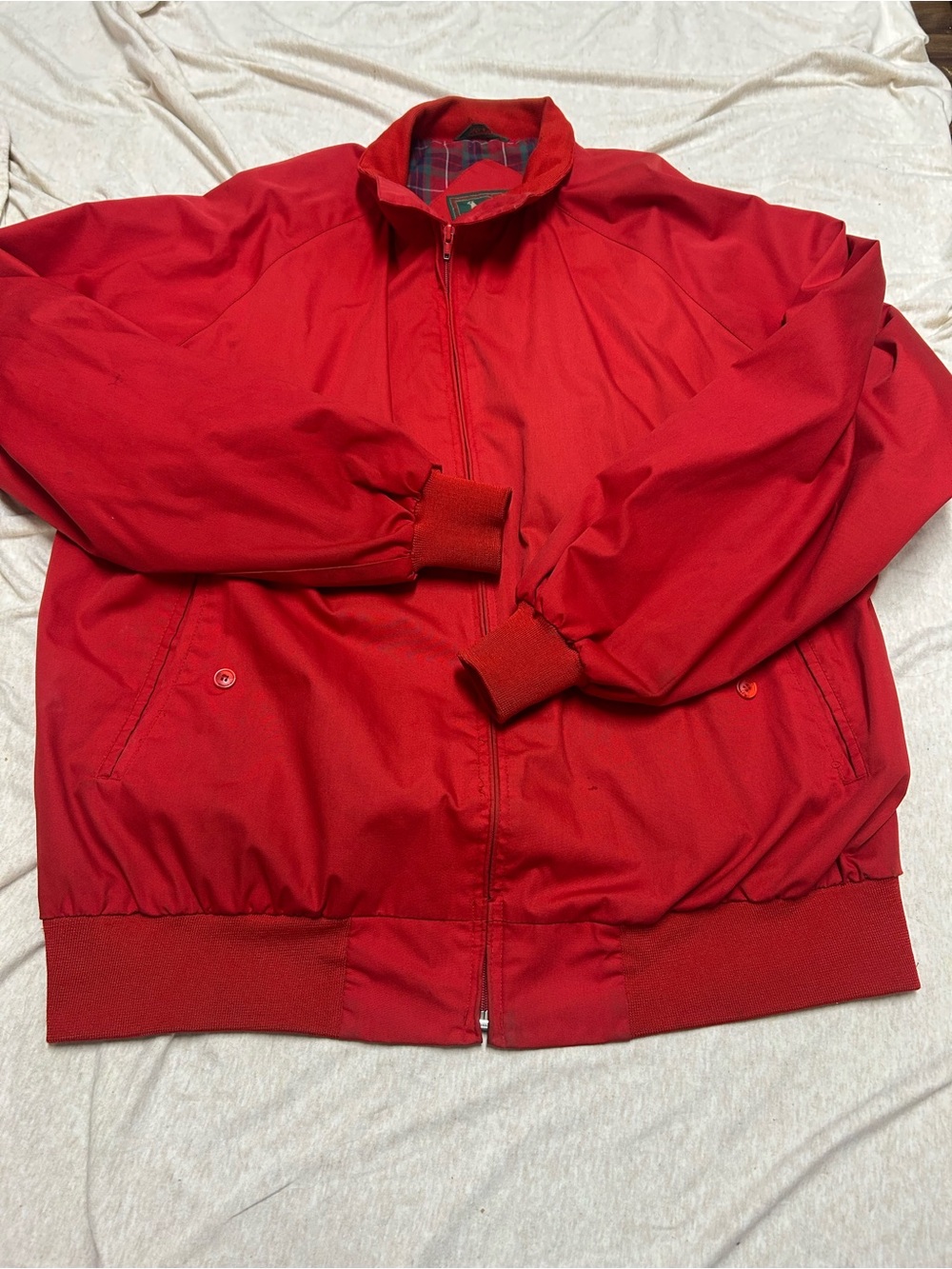Vintage Field & Stream Gordon And Ferguson Jacket Red Plaid Lined Bomber Sz XLT
